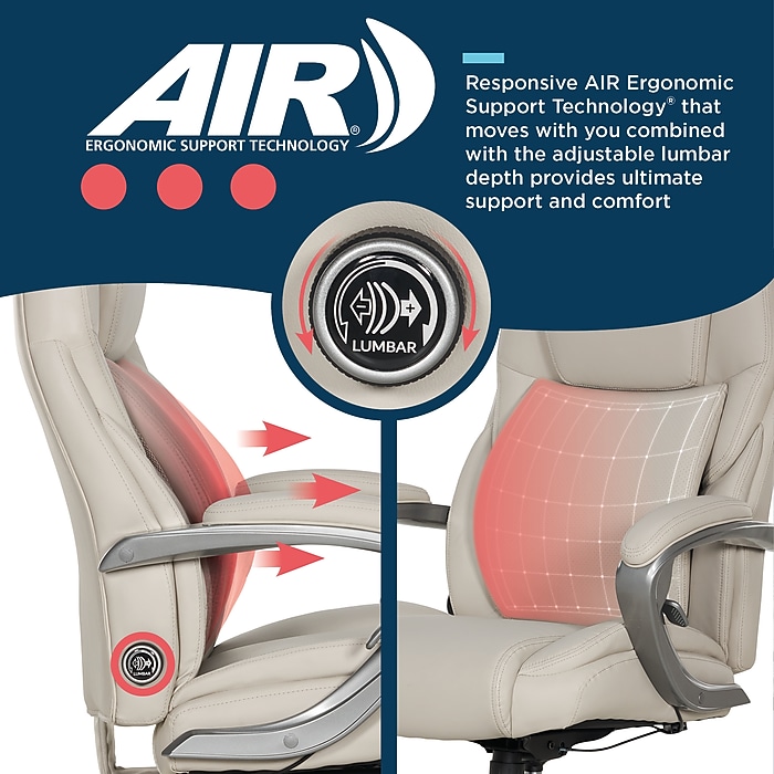 La-Z-Boy Niall AIR Lumbar Pro+ Ergonomic Vegan Leather Executive