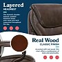 La-Z-Boy Hyland Ergonomic Bonded Leather Swivel Executive Chair, Brown/Mahogany Wood (45779)~#|#~666DBC94-81BC-46B7-BC2A26B44902E0C2_sc7