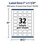 Avery Laser/Inkjet Removable Rectangle Multipurpose Labels, 1" x 1.5", White, 480 Sheets/Pack (94219)~#|#~66714790-2BE6-40A5-BC493DD493E4F407_sc7