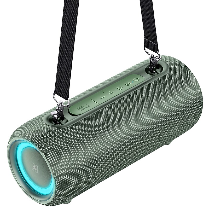 STUDIO PRO by FISHER Torrent Pro Wireless Bluetooth FM Radio LED Boom Box & Speakerphone, Water Resistant, Green (SBX950GRN) image 1