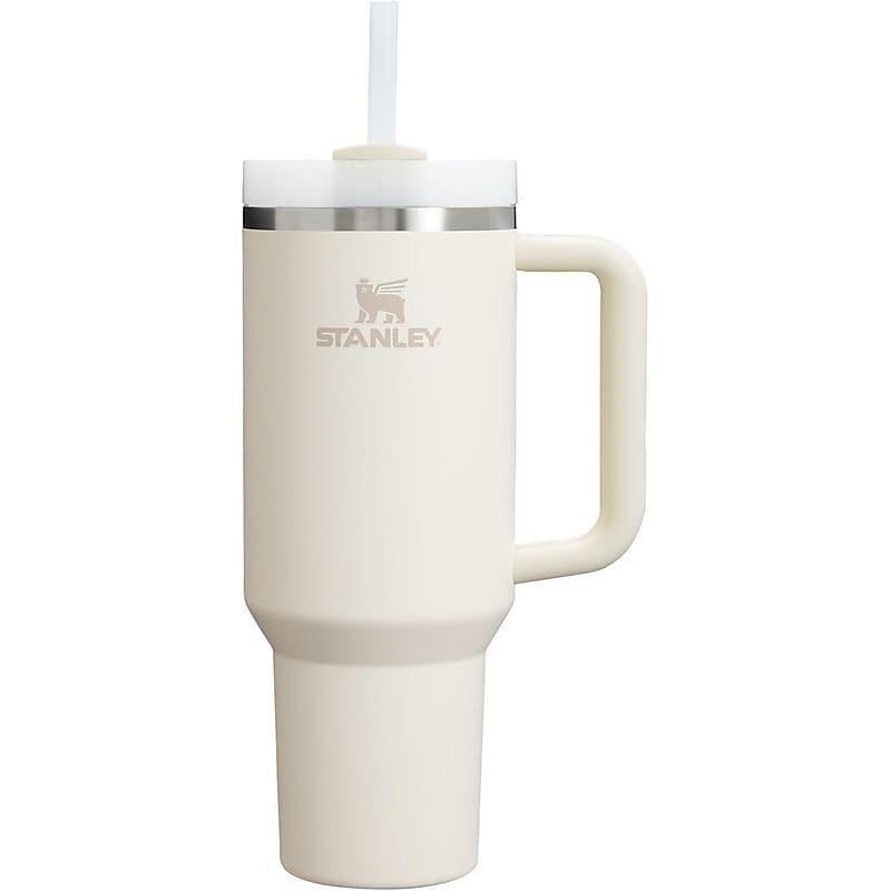 Stanley Quencher H2.0 Stainless Steel Double Wall Insulated Tumbler, 40 oz., Cream (10-13230-003) image 1
