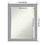 Amanti Art Brushed Nickel Frame Wall Mirror, 27.5" x 21.5" (A42674593124)~#|#~66799ABF-06FC-4D81-83602A21CF1CCF02_sc7