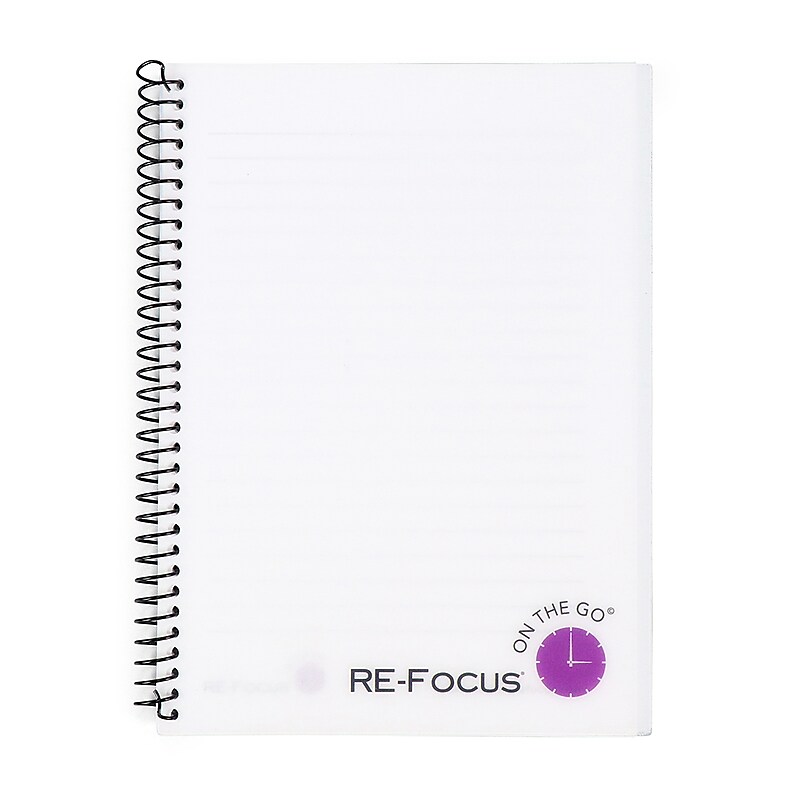 RE-FOCUS THE CREATIVE OFFICE on the GO Notepad, 6" x 8", College Ruled, White, 142 Sheets/Pad (88002) image 1