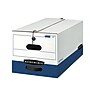 Bankers Box Liberty Heavy-Duty Corrugated File Storage Boxes, Letter Size, White/Blue, 4/Carton (0001103)~#|#~6680EA20-BFD3-4191-B395AB48D3951BC2_sc7