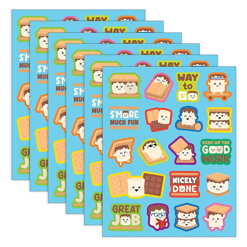 Teacher Created Resources S'mores Smelly Stickers, Multicolored, 114/Pack, 6/Packs/Bundle (TCR9451-6) image 1