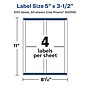 Avery Laser/Inkjet Waterproof Multipurpose Rectangle Labels, 5" x 3.5", White, 200 Labels/Box (94256)~#|#~66856E7D-58A4-4844-A5BF19A5EC9B85B9_sc7