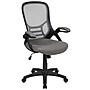 Flash Furniture Porter Ergonomic Mesh Swivel Executive Chair, Light Gray/Black (HL00161BKGY)~#|#~66858A5A-4BBE-4B48-A4EA38A014CCB942_sc7