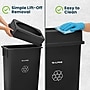 Alpine Industries Plastic Indoor Slim Commercial Trash Can with Lid, 23 Gallon, Black (477-BLK-PKG1)~#|#~66870737-42BF-40AA-9D9212051C6C88FB_sc7