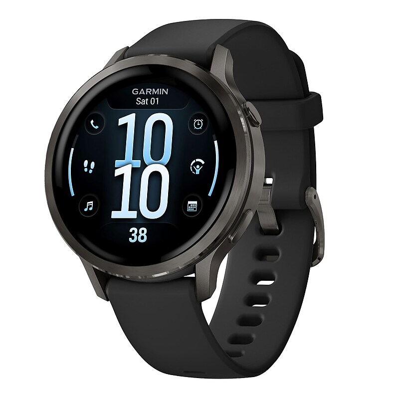 Garmin Venu 4 Fitness Smartwatch, GPS, 41mm, Black Silicone Band (010-03013-02) image 1