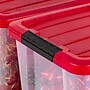 Iris 20.5 Quart Storage Container with Lid, Plastic, Red, 4/Pack (500263)~#|#~668AA9CC-BEBD-4993-90CF13A792F75D7A_sc7