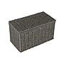 Household Essentials Small Handwoven Paper Rope Wicker Basket with Lid, Gray (HE1194)~#|#~668CBE2C-F2EE-4E6A-89807AAE9DC6C67E_sc7
