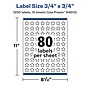 Avery Laser/Inkjet Burst Multipurpose Labels, .75" x .75", White, 1200 Labels/Pack (94610)~#|#~668DBBF9-AB3D-4DA3-8D0CB1BC854D5361_sc7