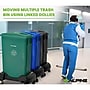 Alpine Industries Polypropylene Recycling Bin with Dolly, 23 Gallon, Assorted Colors, 3/Pack (ALP477-BGL-PKD)~#|#~6692C18C-39A1-45B6-A537F572B51D1165_sc7