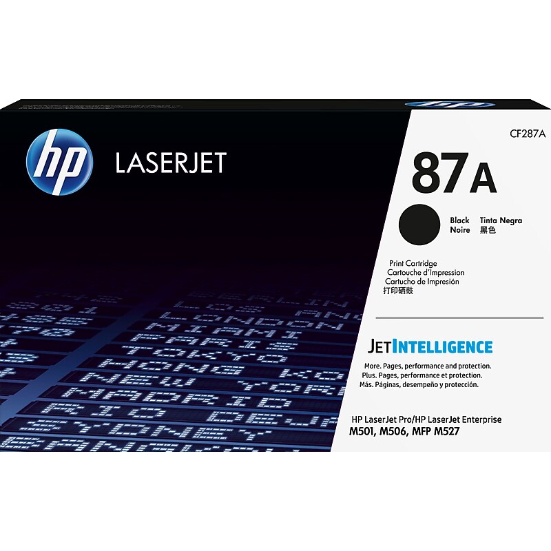 HP 87A Black Standard Yield Toner Cartridge, Prints Up to 8,550 Pages (CF287A) image 1