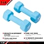 Jfit 5 lb. Neoprene Dumbbells, Sky Blue (J-DBN5SET)~#|#~6699369D-A177-48CF-A143D5D173D4D570_sc7