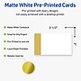 Avery Dipped Gold Edge Matte Blank Card, White, 80/Pack (S00-D1S)~#|#~669CEB03-224A-4FAC-9D50FF0E88CD8C67_sc7