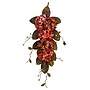 Nearly Natural 35" Autumn Hydrangea and Berry Artificial Fall Teardrop (W1228)~#|#~669D48C4-BBAC-4B58-BD3C47F23FBBBDFE_sc7