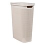 Mind Reader 10.57-Gallon Hamper with Lid, Plastic, Ivory (40FABHAMP-IVO)~#|#~669F2172-65AD-4FC9-9DC513EADBC05A73_sc7
