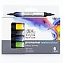 Winsor & Newton Promarker Dual-Tip Watercolor Alcohol Based Marker, Basic Tones, 6/Pack (WNX0290164)~#|#~66A385A6-5864-49FA-92A30A9D4CB09ACD_sc7
