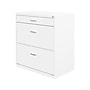 Space Solutions 3-Drawer Lateral File Cabinet, Letter/Legal Size, Lockable, 31.88"H x 30"W x 17.63"D, White (25071)~#|#~66A46BF5-34DF-4188-BC9C7F45CC446ED2_sc7