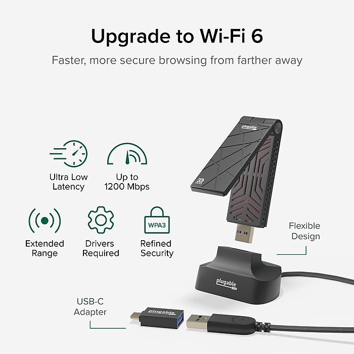 モニュラカ  Wi-FiUSB追加175 Amazon.com: Nineplus USB WiFi Adapter for PC Desktop - WiFi 6