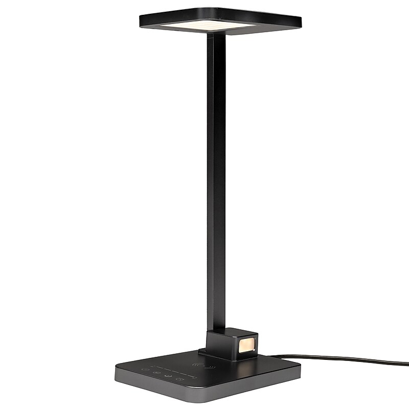 Excello Brands Wellness Series LED Desk Lamp, 16", with USB Port, Black (EGP-DL-19-BLK) image 1