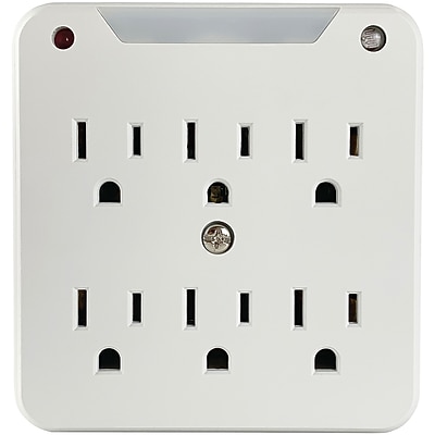 STANLEY SurgePro 6-Outlet Adapter, 750 Joules, White, 3/Pack (33208) Sansujyuku sansujyuku.com