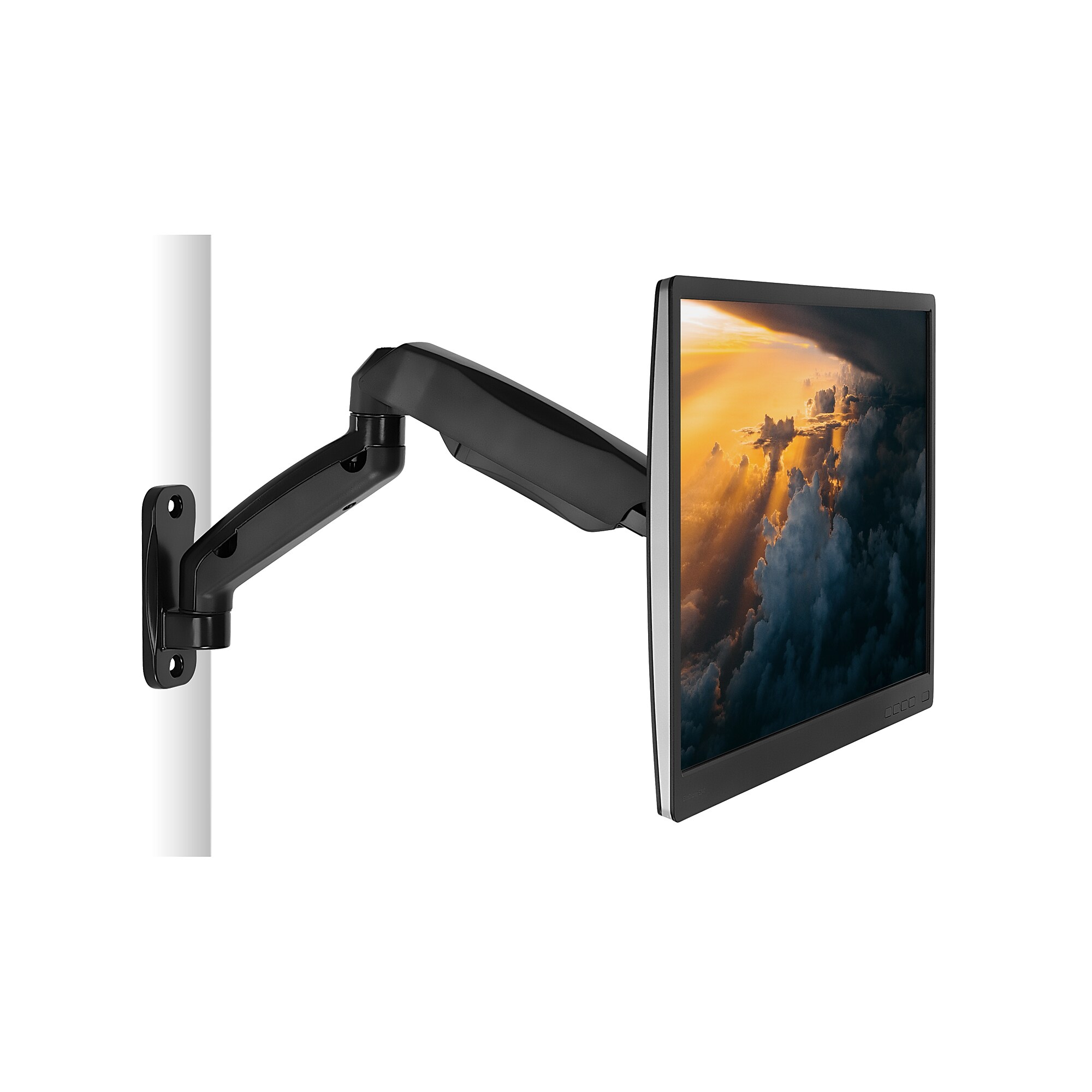 Mount-It! Adjustable Single Monitor Wall Mount Arm, Up to 32″ Monitor, Black (MI-765) Sansujyuku sansujyuku.com