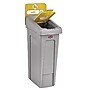 Rubbermaid Commercial Slim Jim Single-Stream Bottles and Cans Recycling Station Kit, 23 Gallon, Gray/Yellow (2185052)~#|#~66B102BE-8D21-43D2-B1A813D3DEF4CE85_sc7