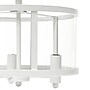 Lalia Home 3-Light 13" Farmhouse Glass and Metallic Accented LED Semi-flushmount, Matte White (LHM-1000-WH)~#|#~66B1E04C-BD6F-44AD-AF1037DBF174C912_sc7