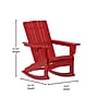 Flash Furniture Halifax Adirondack Rocking Chair with Cup Holder, Red (LEHMP104531RD)~#|#~66B43F1E-5C67-498B-B1F00860A6F211FE_sc7