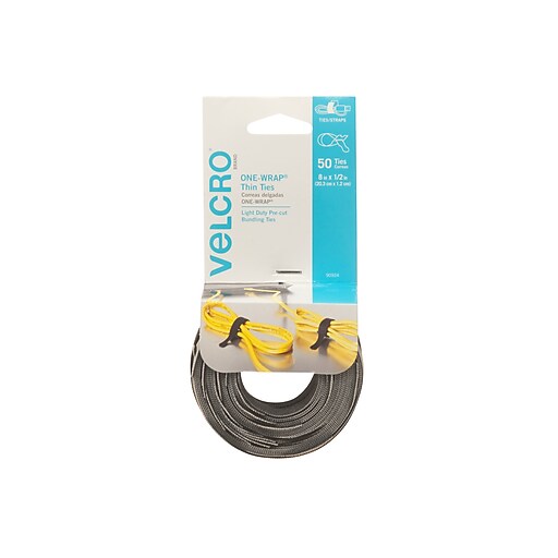 Velcro® Brand Cable Ties - 3/4 x 8, Black S-17102 - Uline