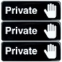 Excello Brands Restroom Indoor Wall Sign, 9" x 3", Black/White, 3/Pack (EGP-HD-0261)~#|#~66B72755-026E-427A-B2F73BE75722120F_sc7