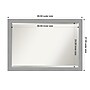 Amanti Art Brushed Nickel Frame Wall Mirror, 27.5" x 39.5" (A42674593649)~#|#~66B8D0C2-75E9-4AD3-8D5993738F0F82CE_sc7