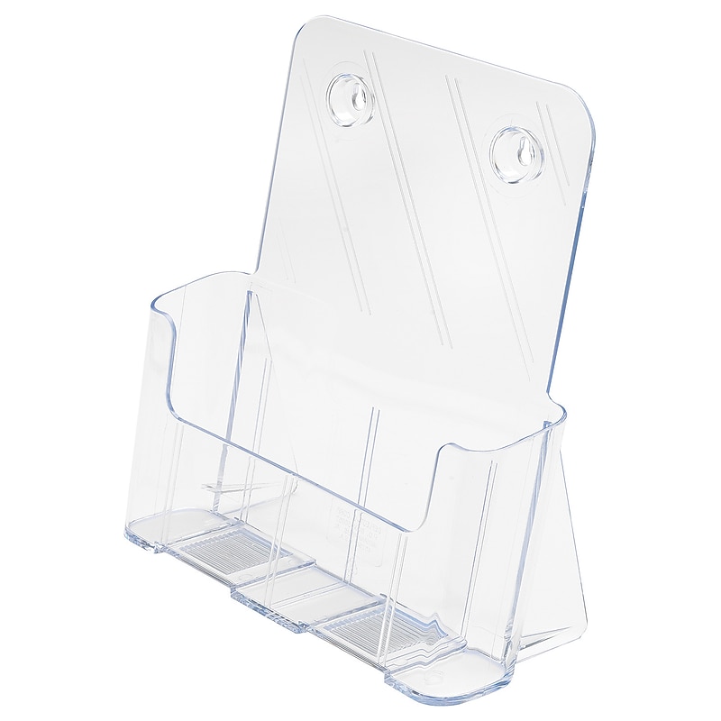 Deflect-O Magazine Holder, 8.27" x 11.69", Vertical, Desktop/Wall, Clear Plastic (DEF77001) image 1