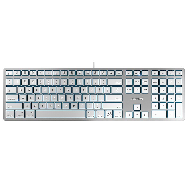 Cherry KC 6000C for Mac Wired Keyboard, White/Silver (JK-1620US-1) image 1