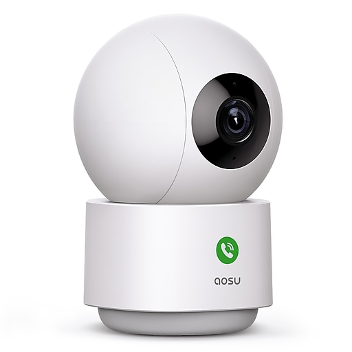 aosu Wireless Smart Security Camera, White (C2E2BH11) Staples