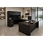 Boss Office Products 66" U-Shaped Desk with File Pedestal and Hutch, Mocha (GROUPA15-MOC)~#|#~66BF7C2D-C0B1-40E5-BAB3DDF5F35ED2CB_sc7