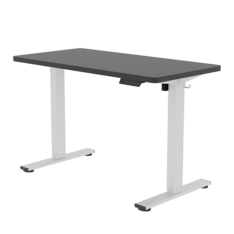 FlexiSpot E2 48''W Electric Adjustable Standing Desk, Black/White (E2W4824B) image 1