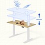 FlexiSpot E7 Commercial 48''W Electric Adjustable Standing Desk, Rubberwood/White (E7WCOM4824-RW)~#|#~66D28C35-7447-4557-86935396D3D1474B_sc7