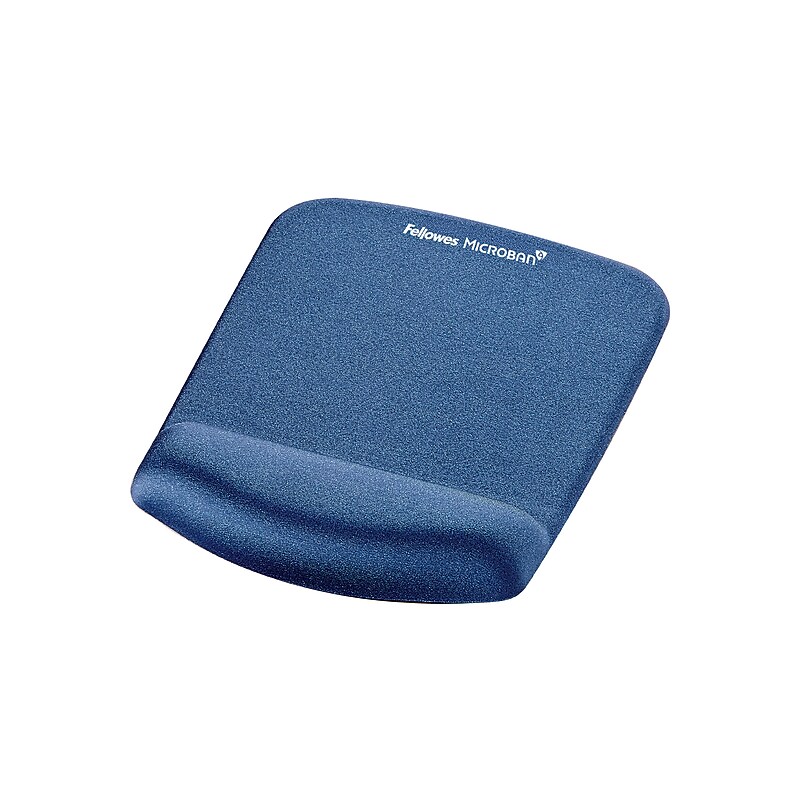 Fellowes PlushTouch Foam Non-Skid Mouse Pad/Wrist Rest Combo, Blue (9287301) image 1