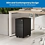 Mount-It! 3-Drawer Mobile File Cabinet, Letter/Legal Size, Lockable, 23.35"H x 11.81"W x 19.69"D, Black (MI-944B)~#|#~66DB2E82-2649-43FB-BEE7069A4DE48A5D_sc7