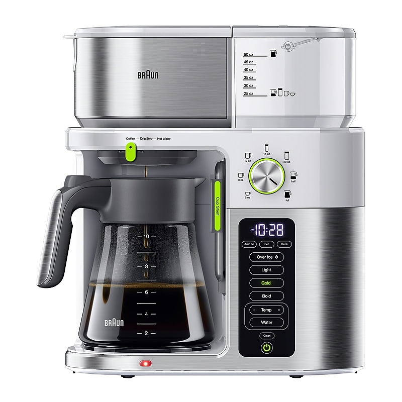 Braun MultiServe 10-Cup Automatic Drip Coffee Maker, White (KF9150WH) image 1