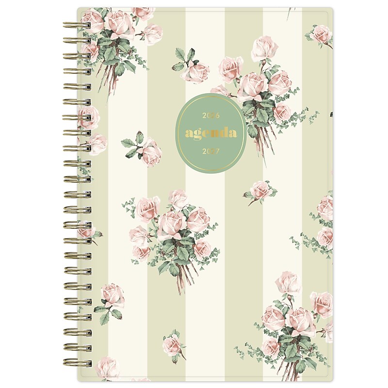 2026-2027 Blue Sky Sincerely Jules Anoura Sage 5" x 8" Academic Year Weekly & Monthly Planner, Plastic Cover (161583) image 1