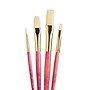 Princeton RealValue Mixed Media Natural Variety Brush Set, Assorted, Pink, 4 Per Set, 3 Sets (PBXPR9183-3)~#|#~66E0E880-135C-4F77-ADB171D54A4ACF1D_sc7