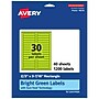 Avery Rectangle Multipurpose Labels, 2/3" x 3-7/16", Bright Green, 1200/Pack (94210)~#|#~66EBB759-59B9-4D17-A953F1C8F3C0D38E_sc7