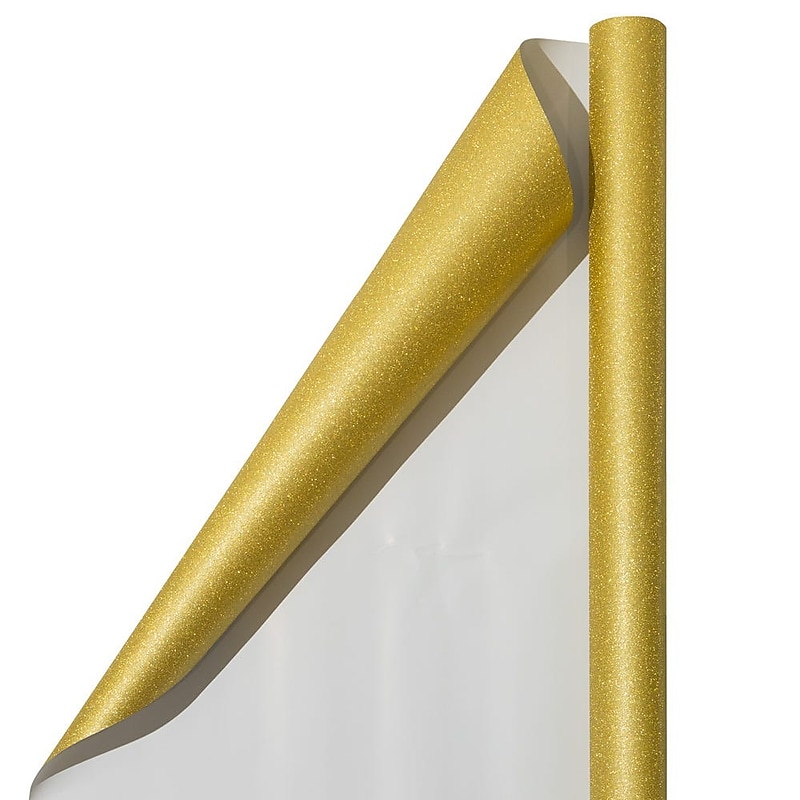JAM Paper Wrapping Paper, 25' x 30", Gold (354528185) image 1