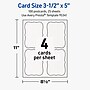 Avery Rectangle Flourished Edge Matte Blank Card, White, 100/Pack (19479399767)~#|#~66EF1B56-F22A-4868-BB0CAA3AB6BD15B8_sc7