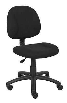 Boss Armless Ergonomic Fabric Swivel Task Chair, Black (B315-BK) Simolary simolary.com