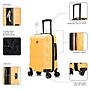 DUKAP Zonix 20" Hardside Carry-On Suitcase, 4-Wheeled Spinner, TSA Checkpoint Friendly, Mustard (DKZON00S-MUS)~#|#~66F50707-DCA9-4093-8122054F94FE70CF_sc7